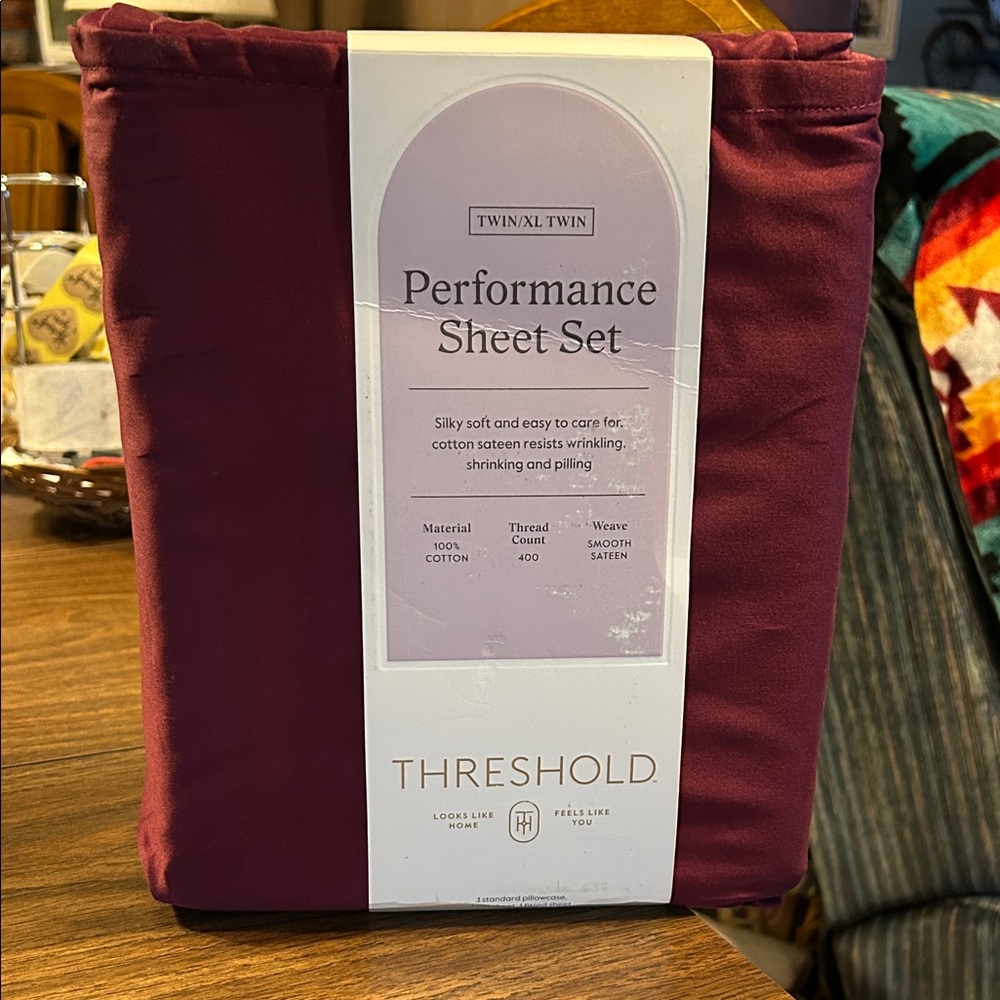 Threshold Performance Sheet Set - Burgundy